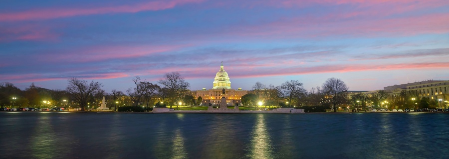 Washington DC skyline night government shutdown at The Naples Trust Company, Naples FL